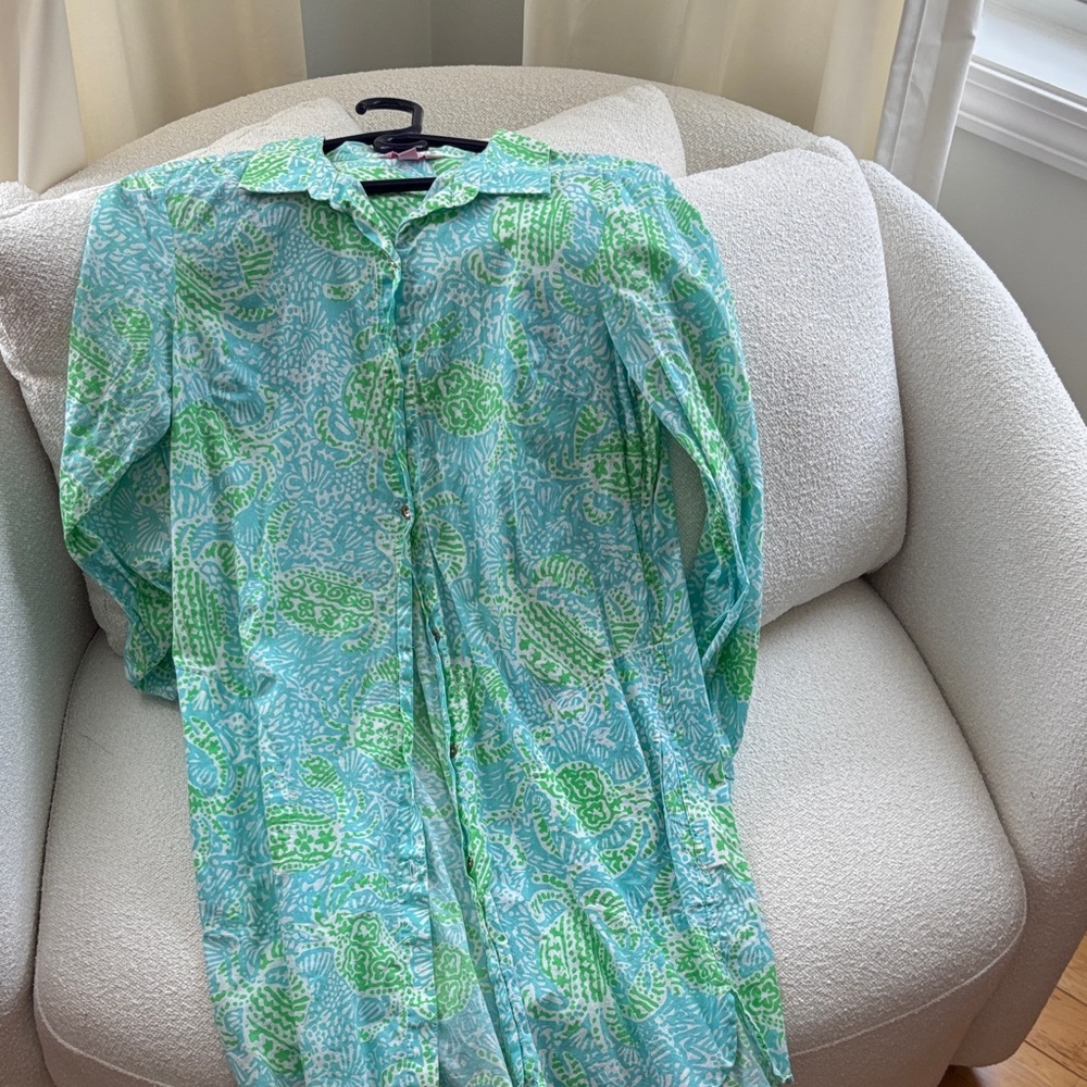 Lilly Pulitzer Green and Blue Swim Coverup